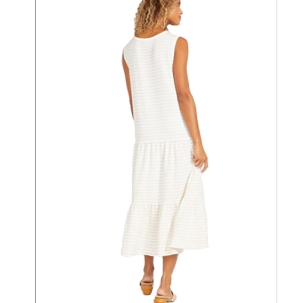 BB Dakota Longest Weekend Dress in Heather Grey Stripe Sleeveless size S - Picture 3 of 11